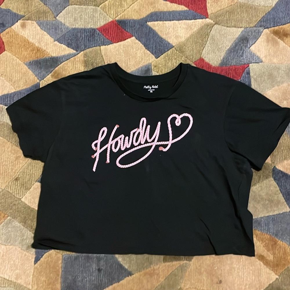 NWOT Pretty Rebel black crop top